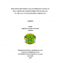 Pengaruh Shif Kerja Malam Terhadap Gangguan Pola Tidur Pada Buruh Pabrik Tepung Kelapa PT. Tri Jaya Tangguh Di SMU Gorontalo