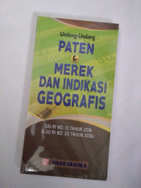 Undang-undang Paten dan merek dan indikasi geografis
