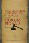 Asas Legalitas & Penentuan Hukum dalam Hukum Pidana