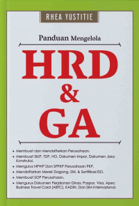 Panduan mengelola HRD dan GA